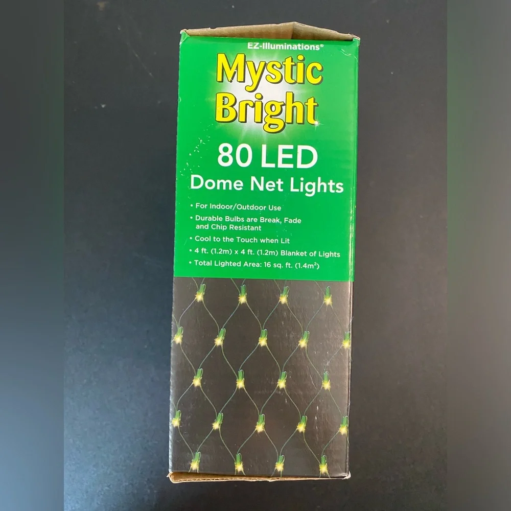 EZ Illuminations Mystic Bright 80 LED Dome Net Lights Warm White
